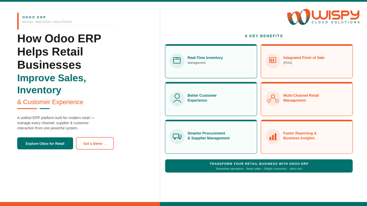 How Odoo ERP Helps Retail Businesses Improve Sales, Inventory &amp; Customer Experience